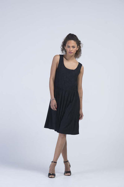 Maurices Black Plisse' & Lace Swing Dress - Women Dresses - yz-buyer.myshopify.com