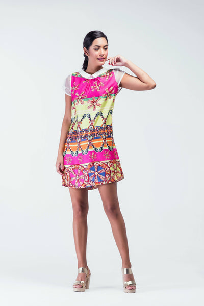 Meinihong Doll Collar with Pleated Cap Sleeve Shift Dress - Women Dresses - yz-buyer.myshopify.com