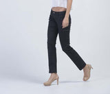Nix Leather Look Skinny Jeans - Charcoal Black - Women Jeans - yz-buyer.myshopify.com