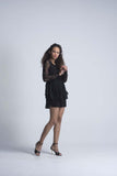 Max Mara 'Lace & Plisse' Long Sleeve LBD - Women Dresses - yz-buyer.myshopify.com