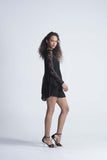 Max Mara 'Lace & Plisse' Long Sleeve LBD - Women Dresses - yz-buyer.myshopify.com