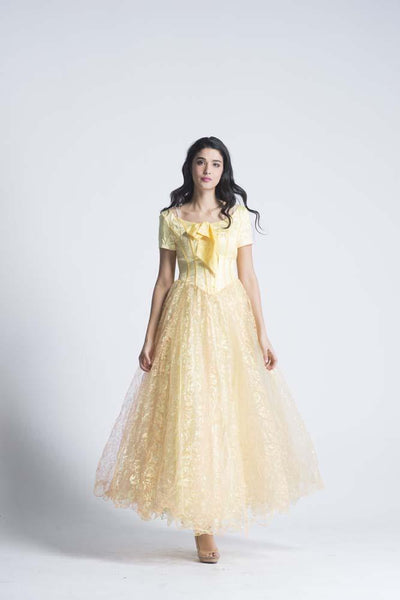 Lemon Yellow Ball Gown - Women Dresses - yz-buyer.myshopify.com