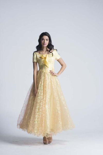 Lemon Yellow Ball Gown - Women Dresses - yz-buyer.myshopify.com