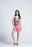 New Diva Star Colombian levanta 8.5'' rise push up jean shorts - Coral Red - Women Shorts - yz-buyer.myshopify.com