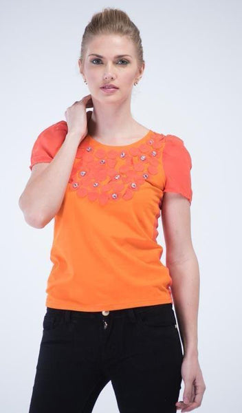 Lemiler Orangina Appliquu00e9 work  Top - Women Tops - yz-buyer.myshopify.com