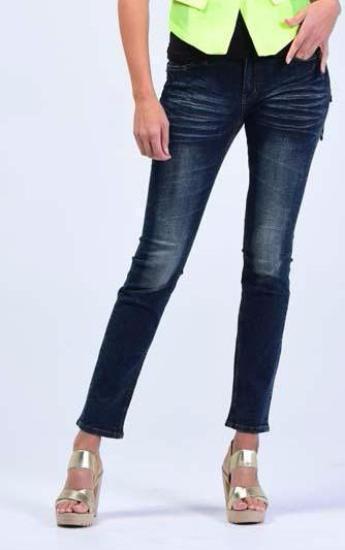 Oririn Lived-in Look, Slim-fit Jeans - Royal Blue - Women Jeans - yz-buyer.myshopify.com