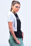 Open Front Bolero with polka dot studded bow - Yellow Quartz - Women T-Shirts - yz-buyer.myshopify.com