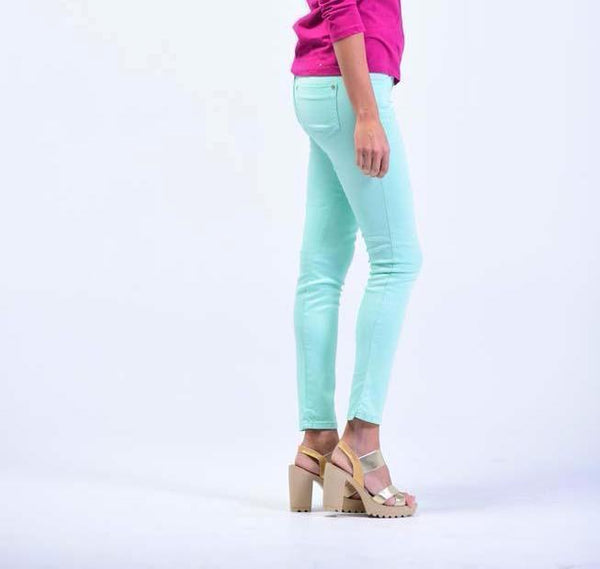 Malharia Nacional Slim Fit Women Jeans - Radium Lime Green - Women Jeans - yz-buyer.myshopify.com