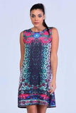 Weyni Floral Print Embellished Shift Dress - Women Dresses - yz-buyer.myshopify.com