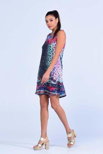 Weyni Floral Print Embellished Shift Dress - Women Dresses - yz-buyer.myshopify.com