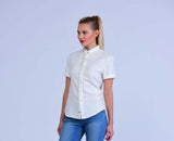 Short sleeve fitted formal shirt - Yellow Quartz - Women Shirts - yz-buyer.myshopify.com