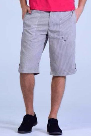 Marc Ecko Cut & Sew Stripes Shorts - Brown striped - Men Shorts - yz-buyer.myshopify.com