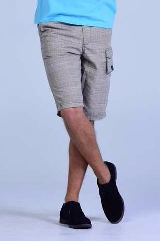 Marc Ecko Cut & Sew Cargo Type Shorts - Off-white, brown dotted - Men Shorts - yz-buyer.myshopify.com