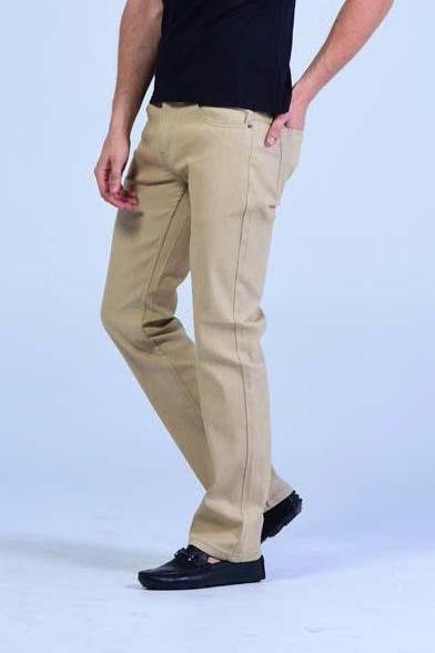 Kayden.K California Skinny Fit Jeans - Khaki - Mens Jeans - yz-buyer.myshopify.com