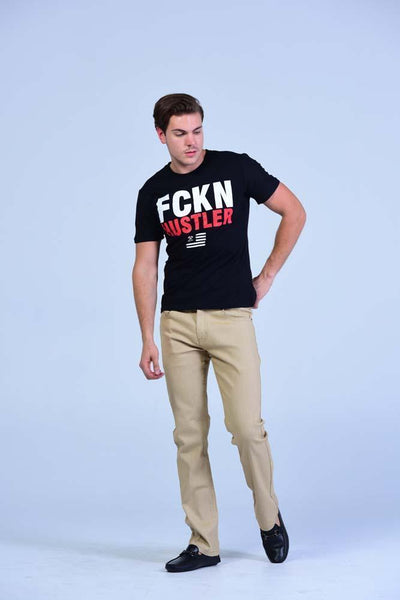 Kayden.K California Skinny Fit Jeans - Khaki - Mens Jeans - yz-buyer.myshopify.com