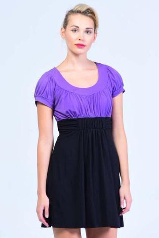 Speechless Mauve& Black Knit Skater Dress - Women Dresses - yz-buyer.myshopify.com