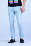 YYS Brand ripped jean - Washed Blue - Mens Jeans - yz-buyer.myshopify.com