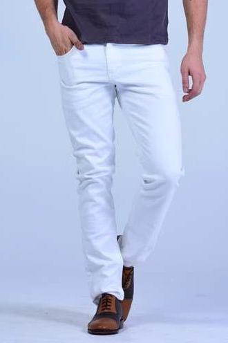 Victorious Taper Fit Jeans - White - Mens Jeans - yz-buyer.myshopify.com