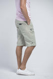 Marc Ecko Cut & Sew Stripes Shorts (Off-white with Olive Green stripes) - Men Shorts - yz-buyer.myshopify.com