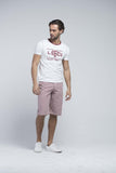 Marc Ecko Cut & Sew Stripes Shorts - Burgundy striped - Men Shorts - yz-buyer.myshopify.com