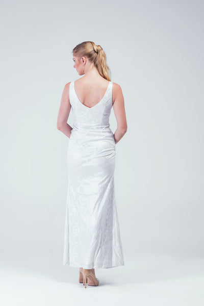 Old Hollywood Glamour Silver Gown - Women Dresses - yz-buyer.myshopify.com